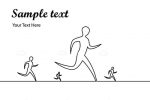 Illustrated Running Characters with Sample Text
